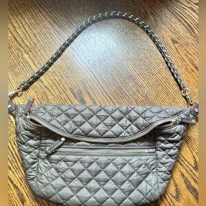 MZ Wallace Crosby large sling belt bag used twice like new in a gray color!